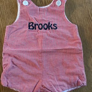 Jon Jon, Bubble, onesie and hat with “Brooks”